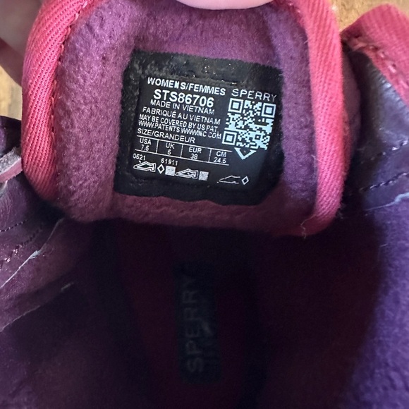 Sperry Womens Saltwater Puff Duck Boots Quilted Lace Up Pink Purple Size 7.5 - Picture 2 of 5